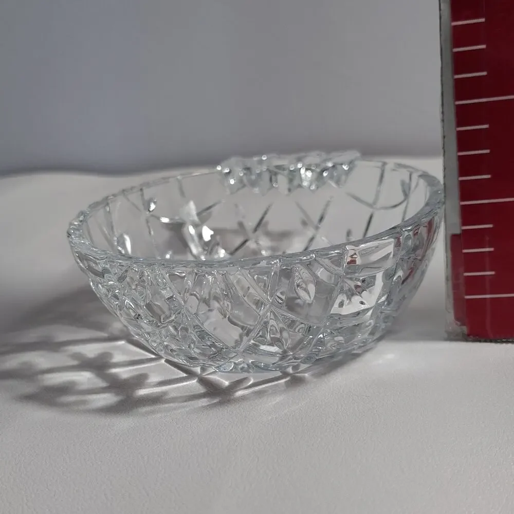 Studio Nova Pineapple Bowl Clear Glass Candy Dish Decorative Cut Glass 6x4